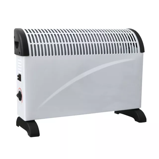 Sentik Modern White 2000W Electric Convector Radiator Heater with Thermostat