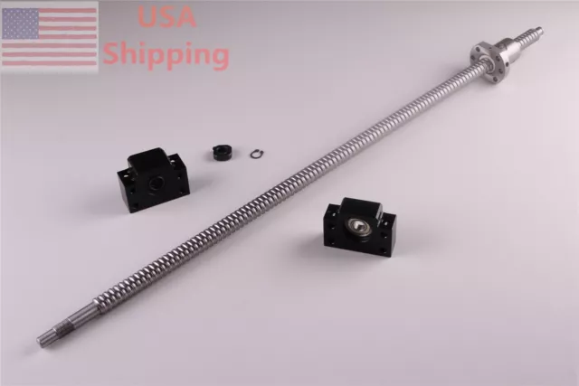 1x Ballscrew 1605-1000mm-C7 with 1set BK12 BF12 End support for CNC