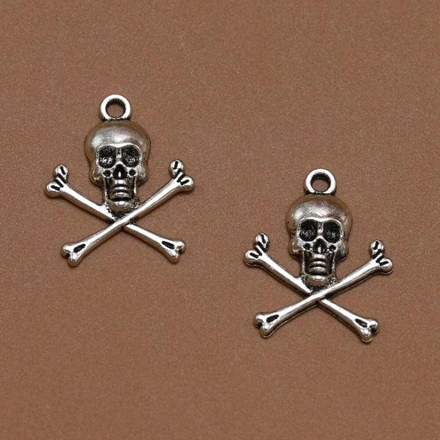 20 Stück Legierung Schädel Anhänger Charms DIY Schmuck Herstellung Zubehör für