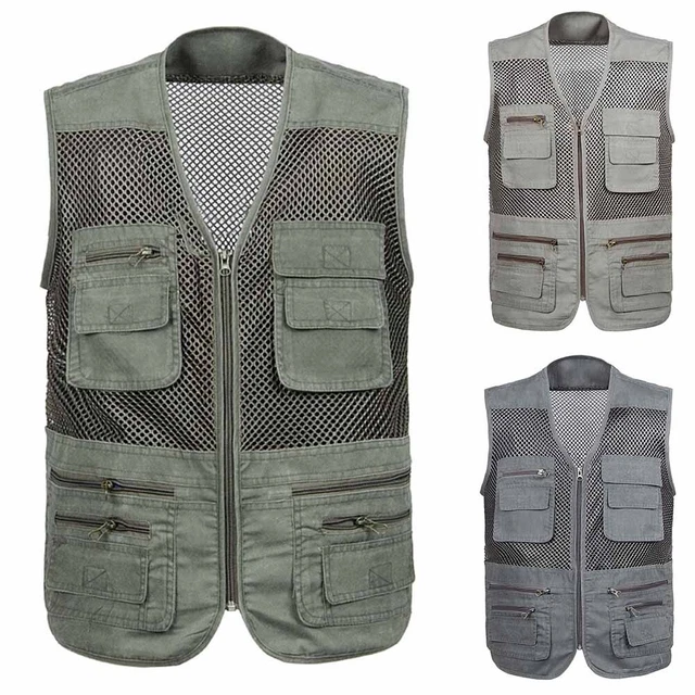 Canotta Uomo Uomini'S Gilet Outdoor Patchwork Rete Asciugatura Rapida Solido
