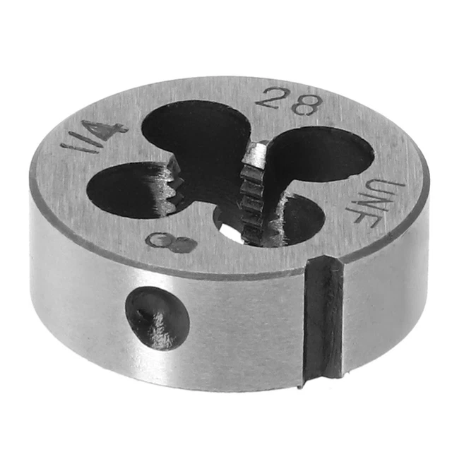 Round Threading Die Tap & Die Set 1/4"-28 UNF Fittings HSS Thread Tap