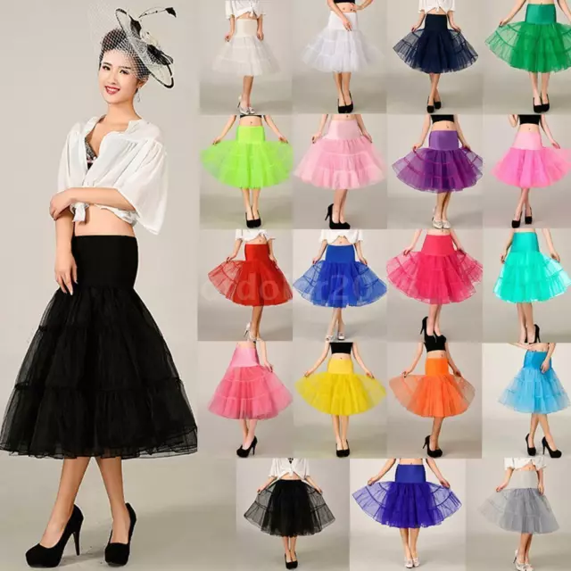 26" Retro Underskirt 50s Swing Vintage Petticoat Rockabilly Tutu Fancy Net Skirt