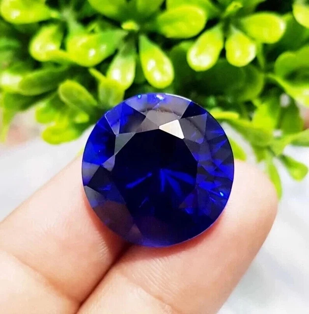 15 Cts Certified Natural Blue Sapphire heated Round Cut Shape Gemstone U188