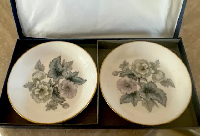 ROYAL WORCESTER -  2 x Boxed Pin Dishes- In Original Box