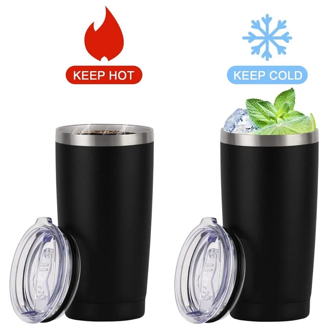 20oz Stainless Steel Tumbler Insulated with Lid Straw Car Coffee Cup Mug Gift US