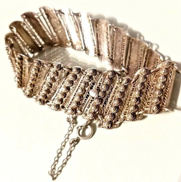 Enchanting Traditional Bracelet Made Of 800 Silver - Wide Traditional...