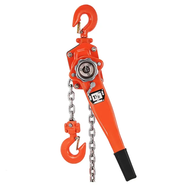 Gakee Lever Hoist 1 1/2 ton with 10 Feet Steel Chain, Manual Lever Chain Hois...