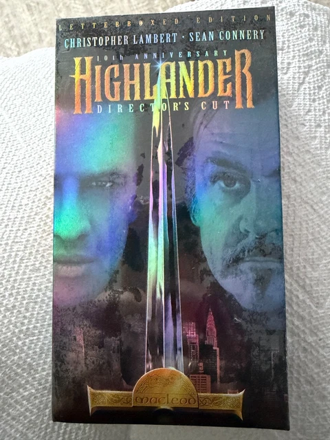 HIGHLANDER VHS LETTERBOX 1996 10th Anniversary Directors Cut New ...