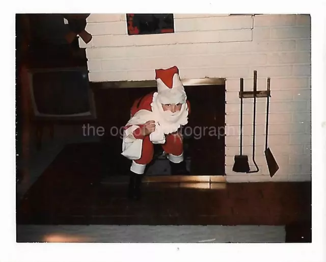 Santa Claus When He Was Young FOUND PHOTO Color CHRISTMAS Original VINTAGE 03 13