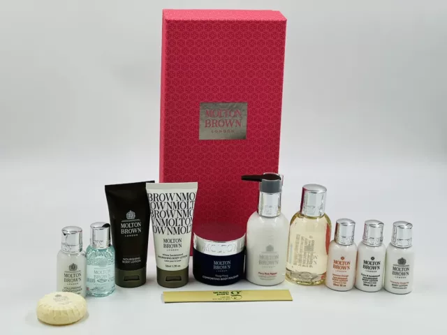 Molton braun Damen festliches Geschenkset 12-teiliges Geschenkbox Weihnachten Geburtstag Danke