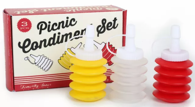 mini condiment set picnic camper van caravan motorhome retro vintage style