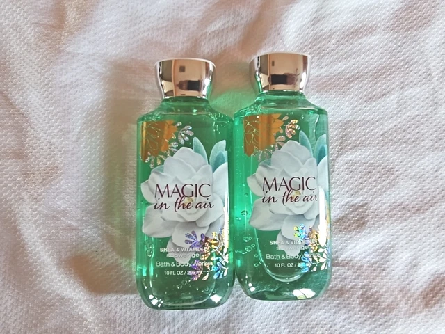 Nuevo Lote de 2 Baños Body Works Magic In The Air Ducha Gel 10 oz Vitamina E Karité