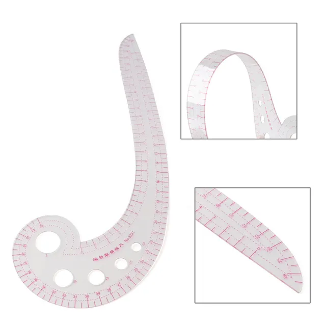 Sewing Sleeve Curve Plastic Ruler Measure For Dressmaking Grading Pattern Design