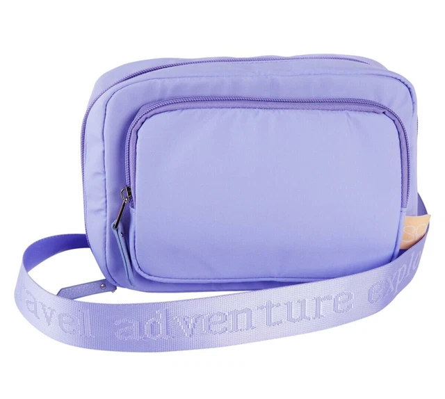 Samantha Brown To Go Convertible Travel Sling Lilac Crossbody Waist Belt Bag $33