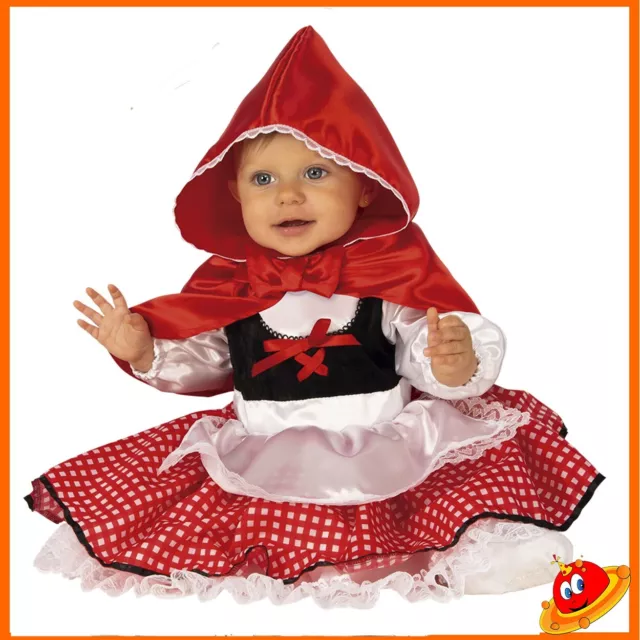 Costume Carnevale Bambina Baby Bebè Cappuccetto 12/24 M