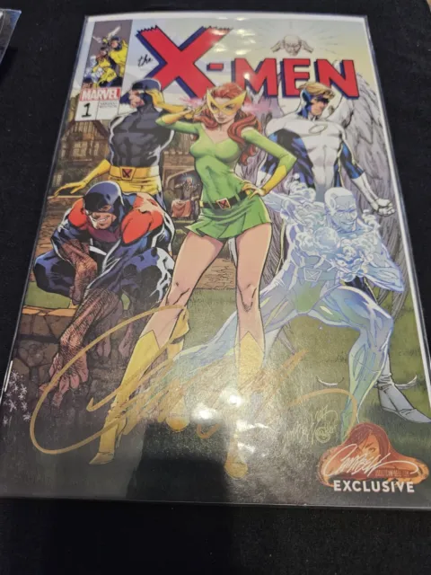 X-MEN Blue #1 NM Variant Signed By J. Scott Campbell w/COA Marvel Comics