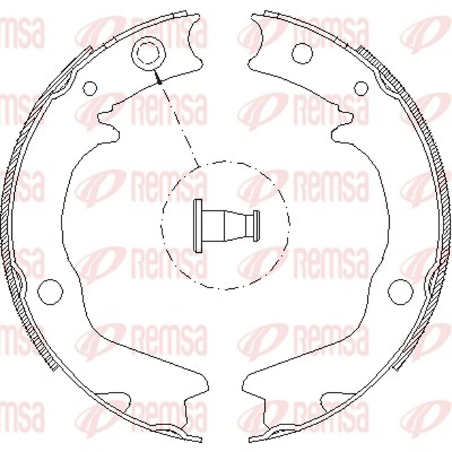 Kit ganasce freno di stazionamento REMSA 4702.00 167 mm per Mitsubishi Galant 7 8 1