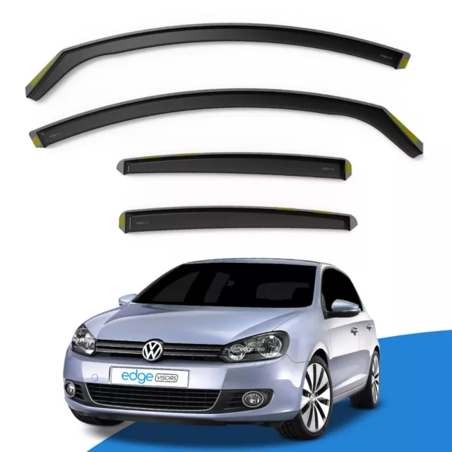 VW GOLF MK6 2008-2012 5 Door Hatchback Wind Deflectors 4pc Edgevisors Tinted