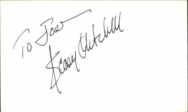 Scoey Mitchell Actor Signed 3" x 5" Index Card