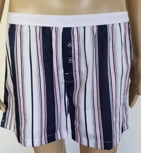 PETER ALEXANDER PJS Womens Classic Blue Pink Stripe Shorts Size S/M/L BNWT PJ