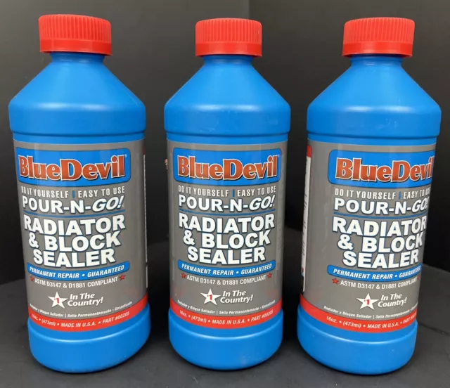 3 - BlueDevil DIY Pour-N-Go! Radiator & Block Sealer 16 Fl Oz/473 mL NEW
