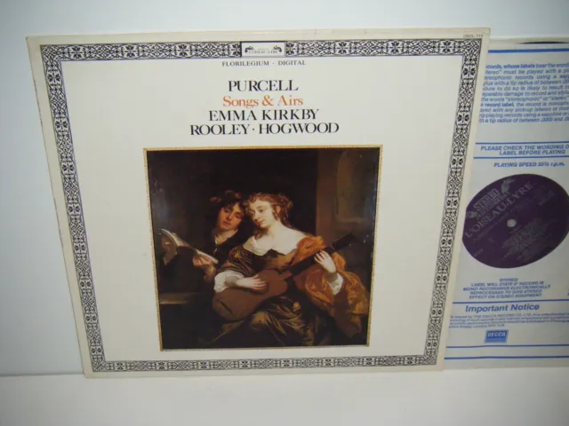 DSDL 713 Purcell Songs & Airs Emma Kirkby Anthony Rooley Christopher Hogwood