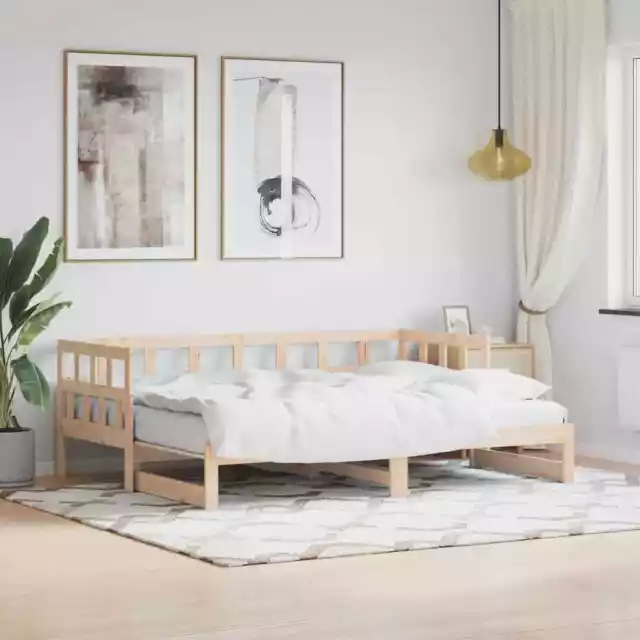 Daybed Sofa Frame for Single Mattress Lounge Bed Couch Futon Trundle Solid Wood