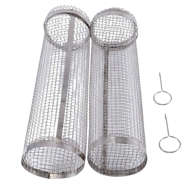 Griglia Rotonda In Acciaio Inox Per Barbecue Kichvoe – Rete Metallica 26 Cm Per Grigliate All'Aperto, Campeggio E Falò