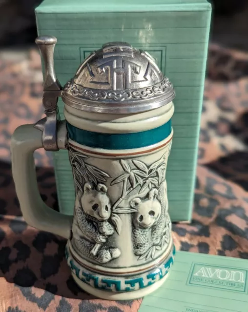 NEW Avon Fine Collectables Endangered Species Mini Stein-The Giant Panda 1990