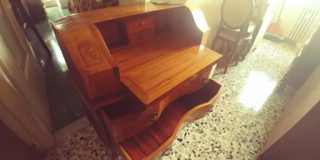 Comò cassettone mobile veneto credenza in legno 2 cassetti stile antico 