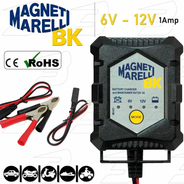 Caricabatterie e Mantenitore Magneti Marelli 6V/12V Automatico ADATTO PER BMW GS