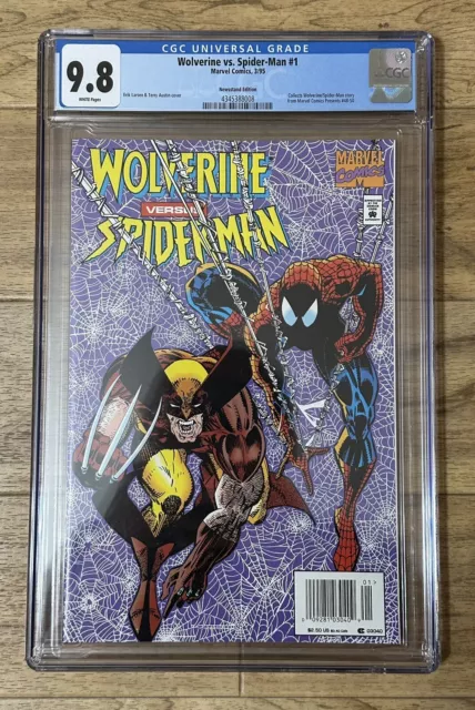 Wolverine Vs. Spider-Man #1 CGC 9.8 NEWSSTAND Marvel Comics 1995 RARE 🕸