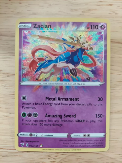 Zacian 082/185 Vivid Voltage NM Holo Foil Amazing Rare Pokemon Card
