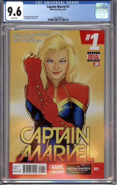 Captain Marvel #1 (2014) Cgc Graded 9.6 Nm+ White Pages Carol Danvers