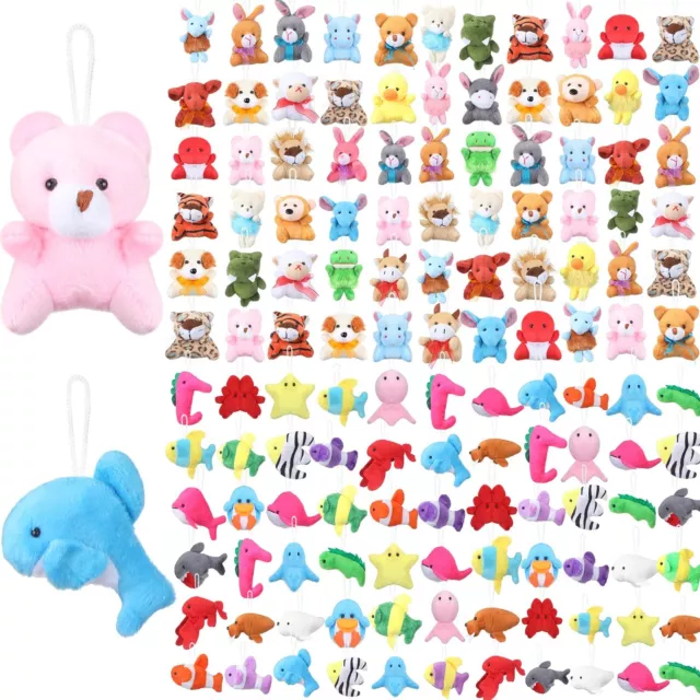 120 Pcs Mini Animal Plush Toys Party Favors Small Stuffed Animals Bulk Cute J...