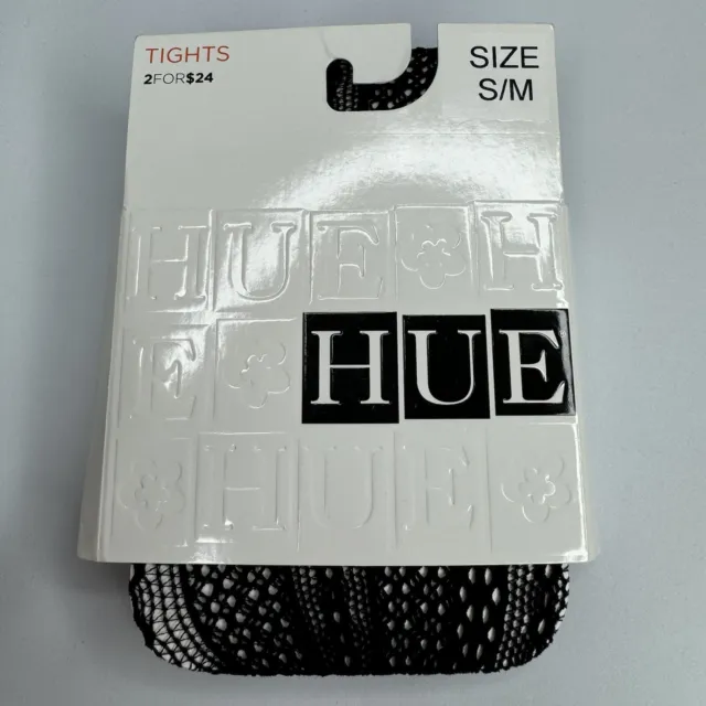 HUE Womens Vertical Openwork Net Tights - Black fits 120-170 lbs Size S/M New