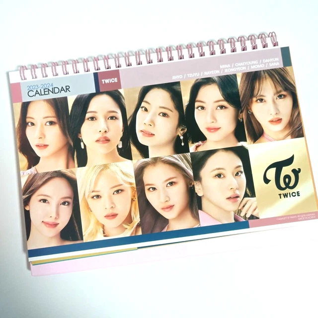 TWICE PHOTO DESK Calendar 2023 2024 Calender Sticker Tzuyu Momo Gift TWICE PHOTO DESK Calendar 2023 2024 Calender Sticker Tzuyu Momo Gift