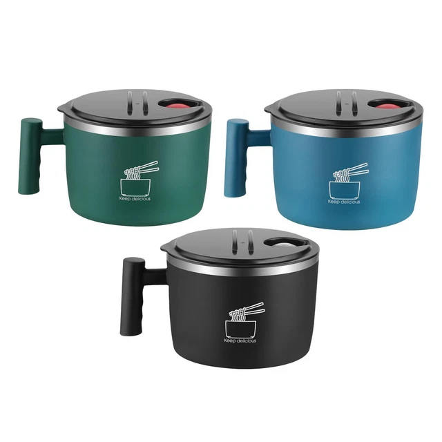 Tazón ramen con soporte telefónico, 1000 ml, vajilla grande,