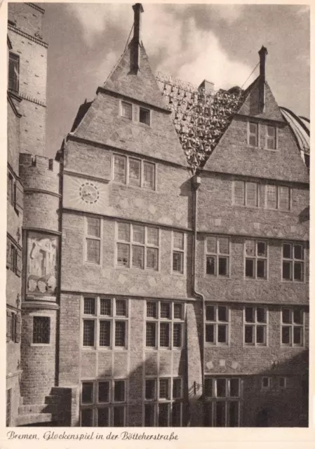AK Bremen, Glockenspiel in der Böttcherstraße, Verlag Joh. Behrens (Nr. 1819)