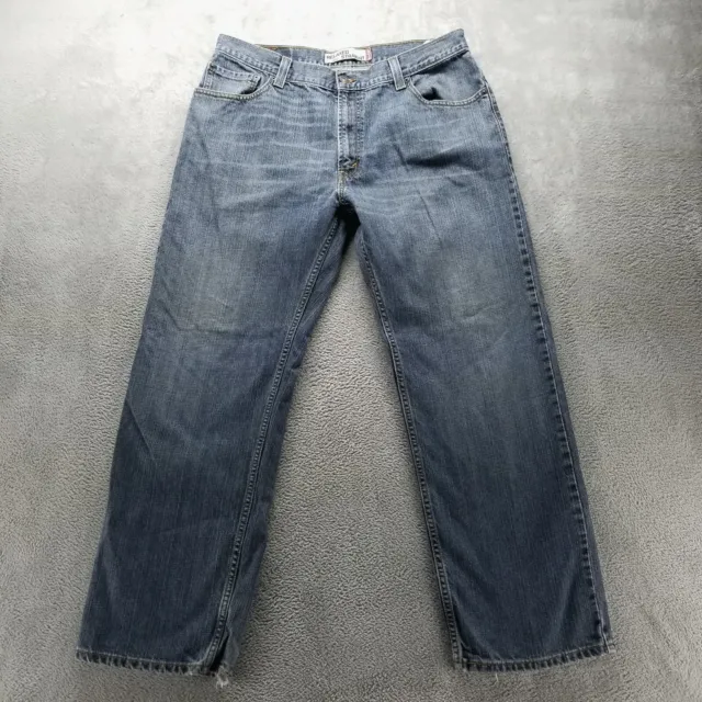 Levis Jeans Mens 34x29* Blue 559 Relaxed Straight American Workwear Dark Denim