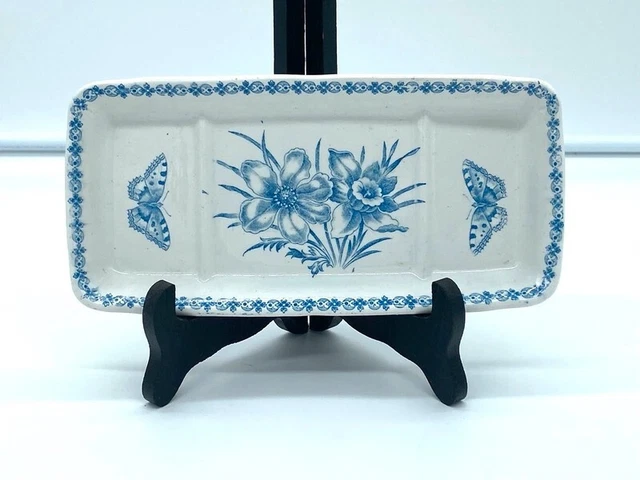 Ancien Porte Savon mural Porcelaine Faïence blanche art déco/ salle de bain