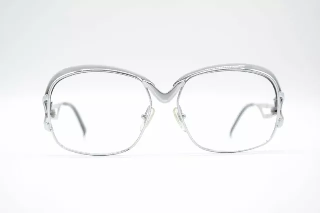 Vintage Viennaline 1041 54[]15 125 Silber Grau oval Brille eyeglasses NOS