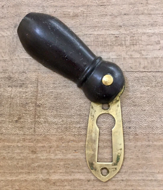 Vintage Escutcheon Keyhole Wooden Antique Door Hardware Victorian Old Salvage
