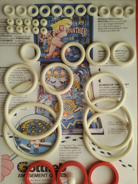 Kit D'élastiques En Caoutchouc Pour Flipper Gottlieb Spin Wheel - Remplacement, Neuf