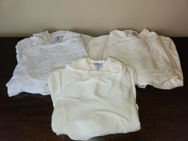 LOT OF 3 Halo SleepSacks Swaddle Cotton & Muslin, Newborn & Small