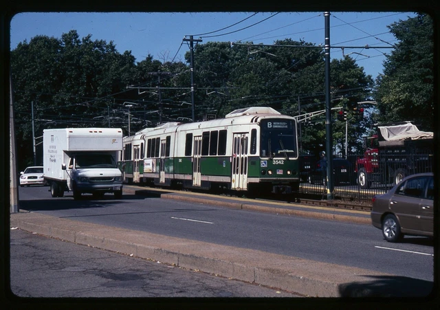 Railroad Slide - Boston MBTA T #3542 Transit Train Car 2003 Massachusetts