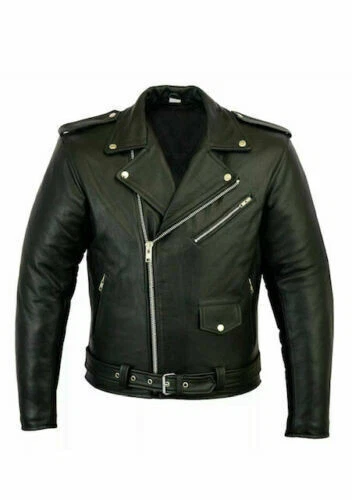 Veste Perfecto En Cuir D'agneau Noir MIKE KURTIS Paris 1982 - Taille 40, Vintage Très Bon état