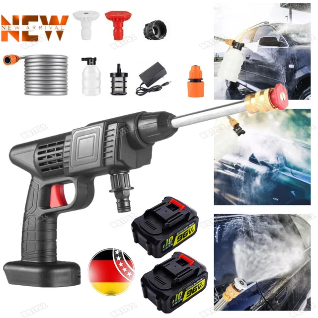 Idropulitrice A Batteria 65 Bar | 2 Batterie 21V Da 30 Min | Ugello 6in1 E Tubo 5m Per Auto E Giardino