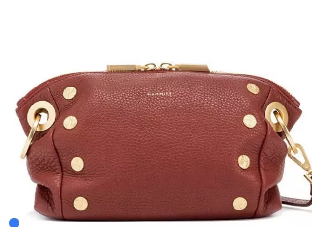 NWT Hammitt Daniel Small Leather Crossbody Clutch Purse Pomodoro Red