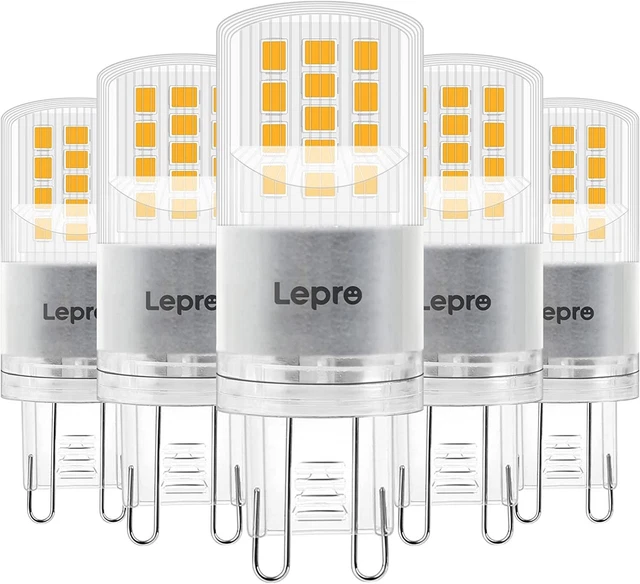 (5er-Pack) Lepro G9 LED Glühbirnen 3,8 W, warmweiß 2700K, 470lm, A ++ energiesparend